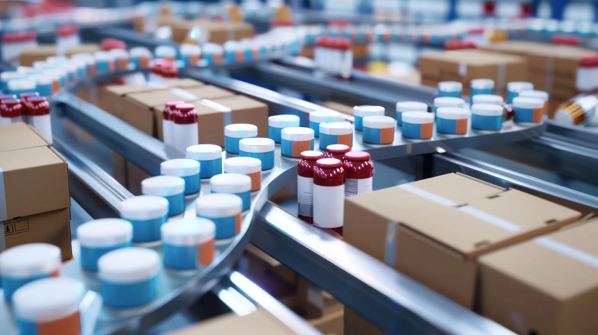 Usine avec des médicaments
